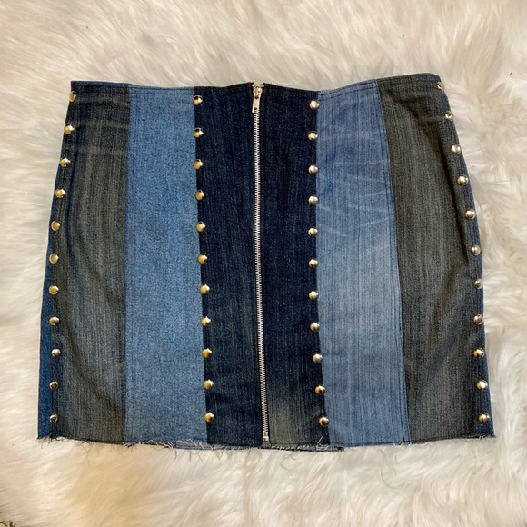 Handmade Denim Mini Skirt - Picture 1 of 2